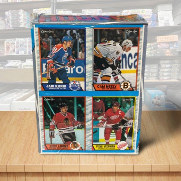 1989-90 OPC O-Pee-Chee Hockey Hobby Sealed Box - 48 Packs - Yzerman Bottom - Picture 2 of 2